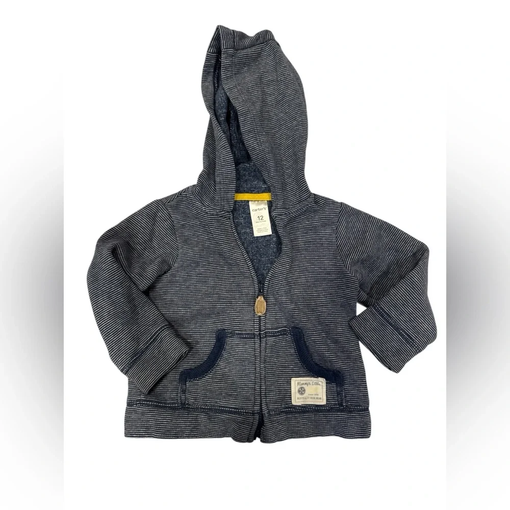 Carter's Navy & white‎  Striped Hoodie